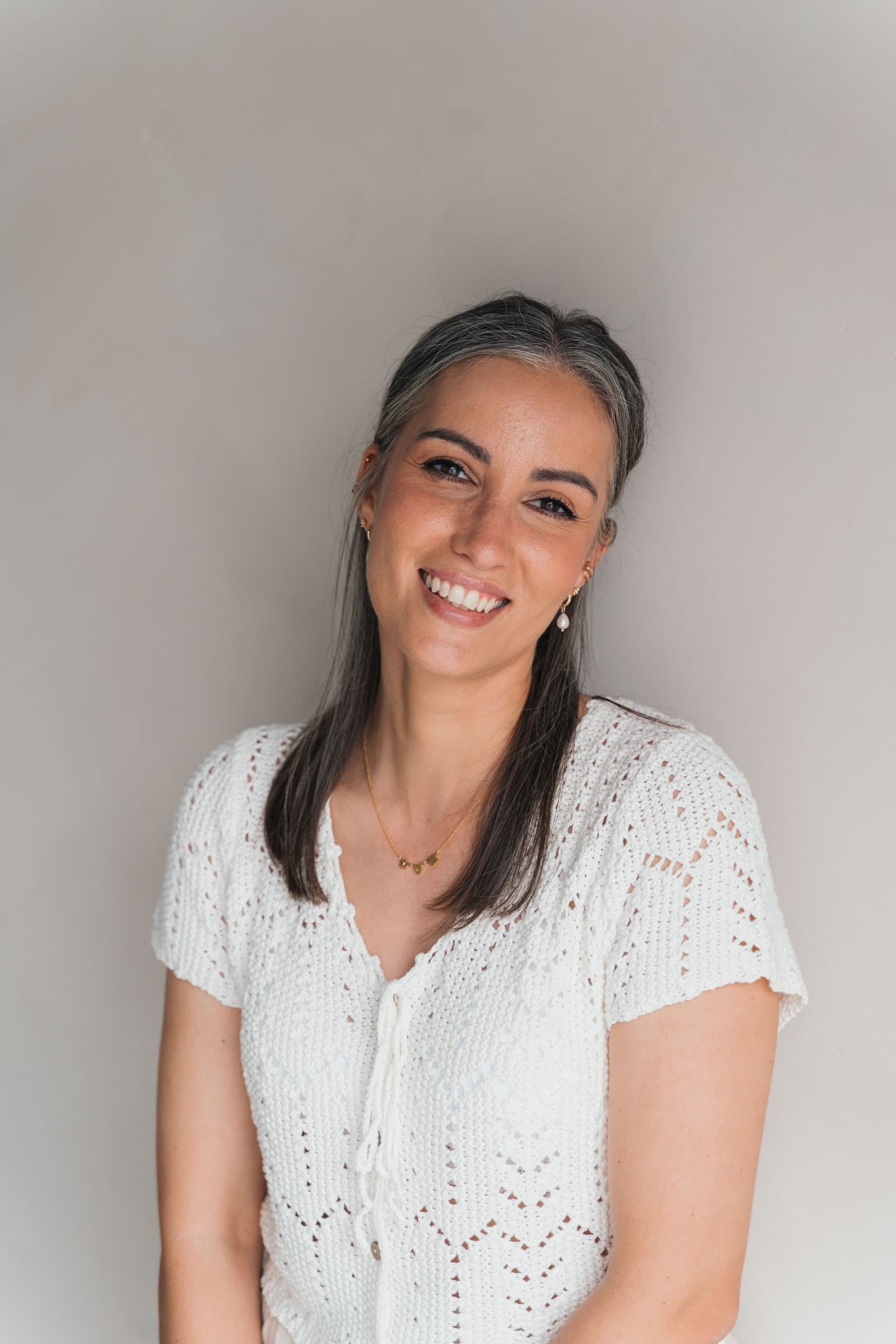 Leoni, a Gold Coast midwife, smiling